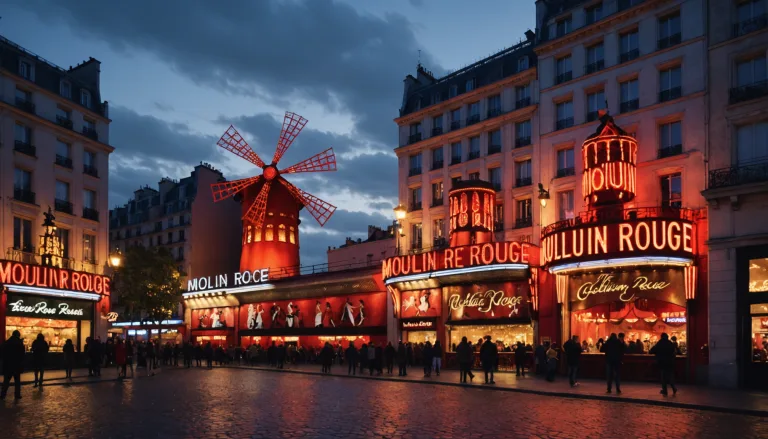 découvrez l'univers enchanteur du moulin rouge, célèbre cabaret parisien alliant art, danse et musique dans un cadre mythique. plongez dans l'ambiance festive et glamour de ce lieu emblématique, où s'entremêlent performances de cabaret, spectacles éblouissants et une histoire riche.